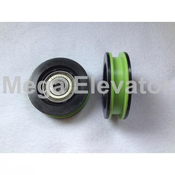 FAA5394A50 Otis Green Hanger Roller Doors Prima and AT120 PAX D=56mm B=10mm, H=16mm, H=8mm